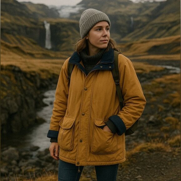 London Fog Other - London Fog Men's Brown Full Zip Fisherman Chore Barn Jacket Size Large